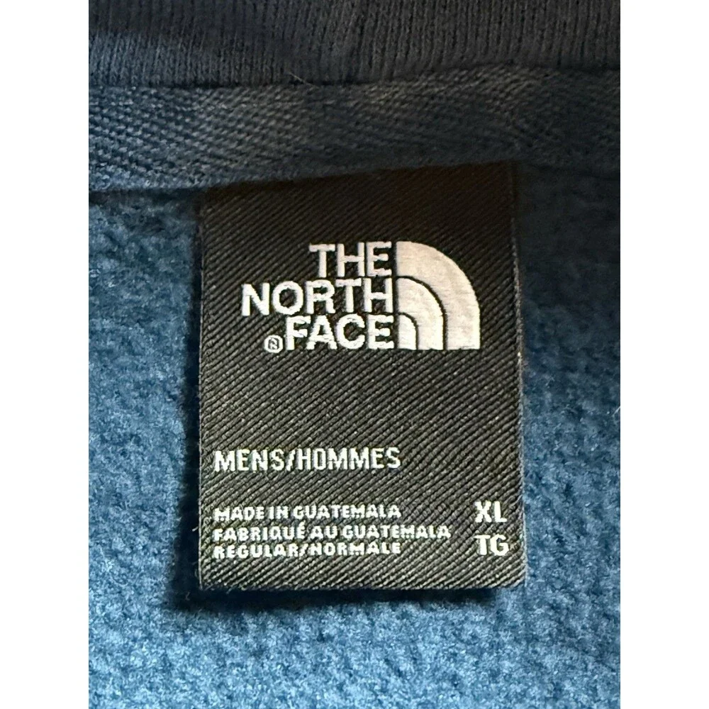 The North Face Drew Peak Blue Fleece Hoodie Sweatshirt Pullover Mens Size XL EUC